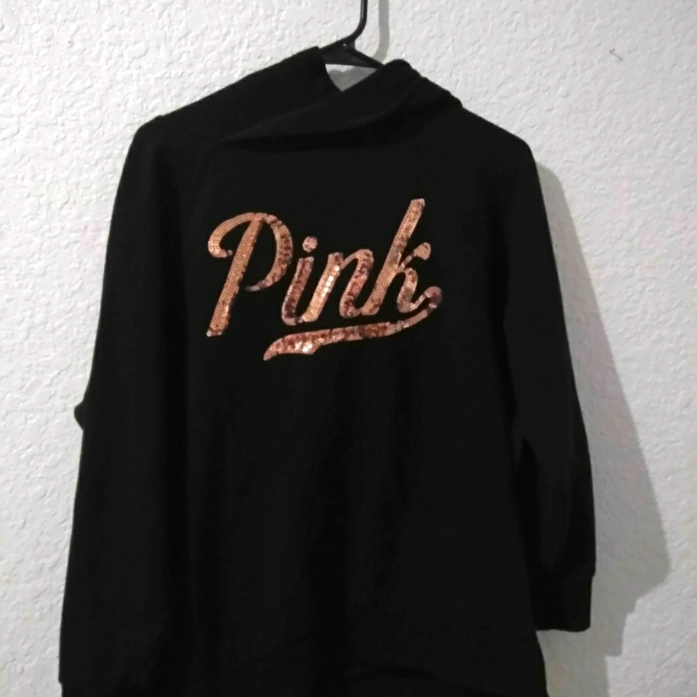 Pink black hoodie